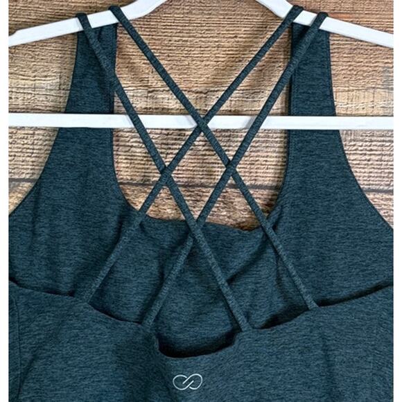 Calia LustraLux Bodysuit Pants Strappy Back Deep Aqua Blue Size Medium - Picture 5 of 11